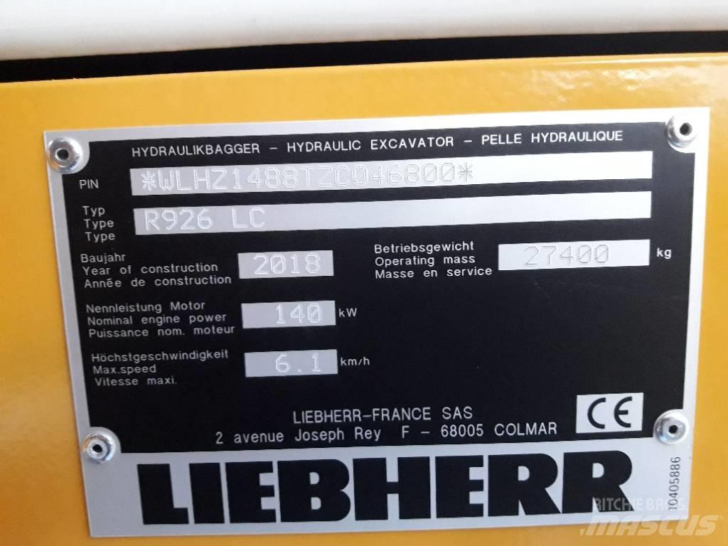 Liebherr R 926 LC 履带挖掘机
