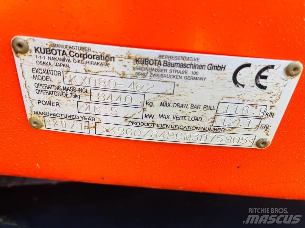 Kubota KX 080-4 中型挖掘机