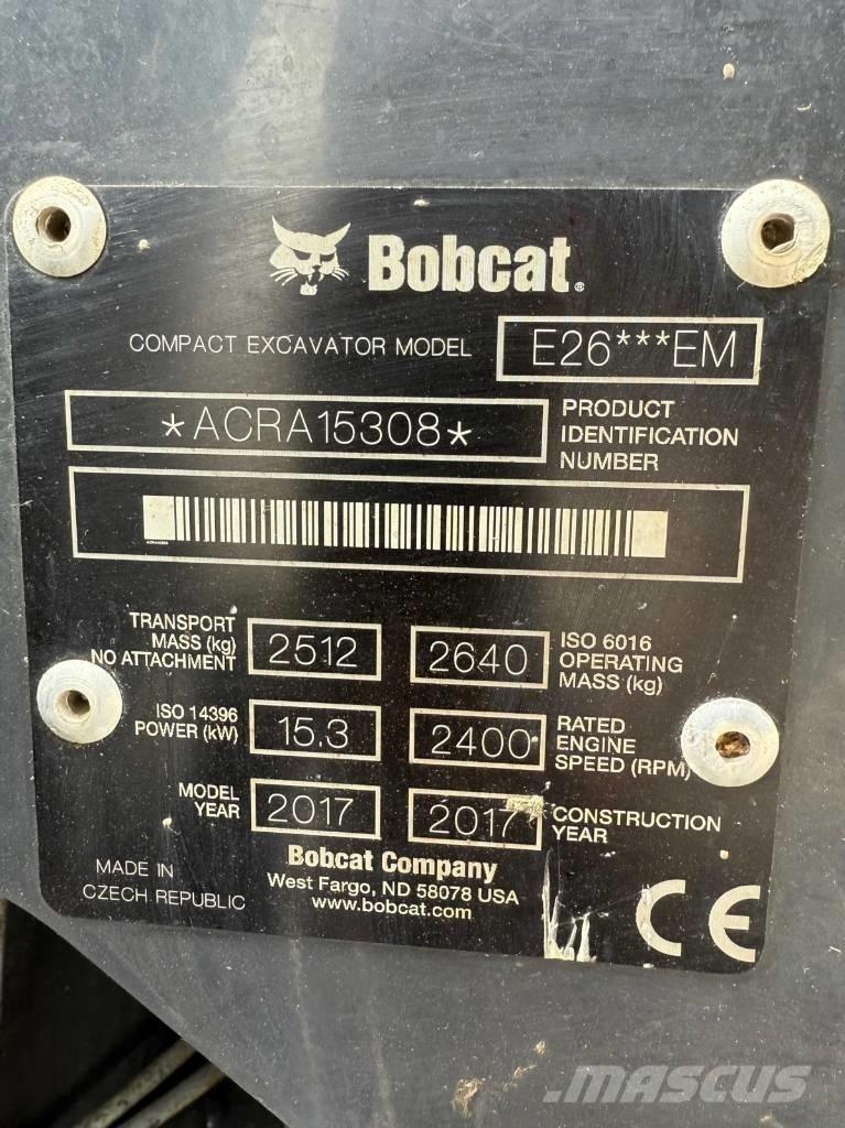 Bobcat E 26 EM 小型挖掘机