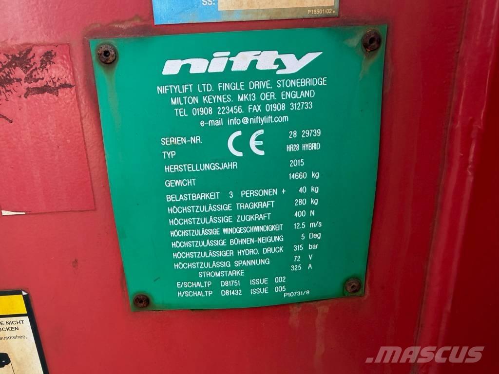 Niftylift HR 28 曲臂高空工作平台