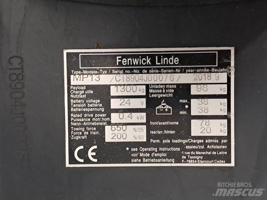 Linde MP13 手动码垛机