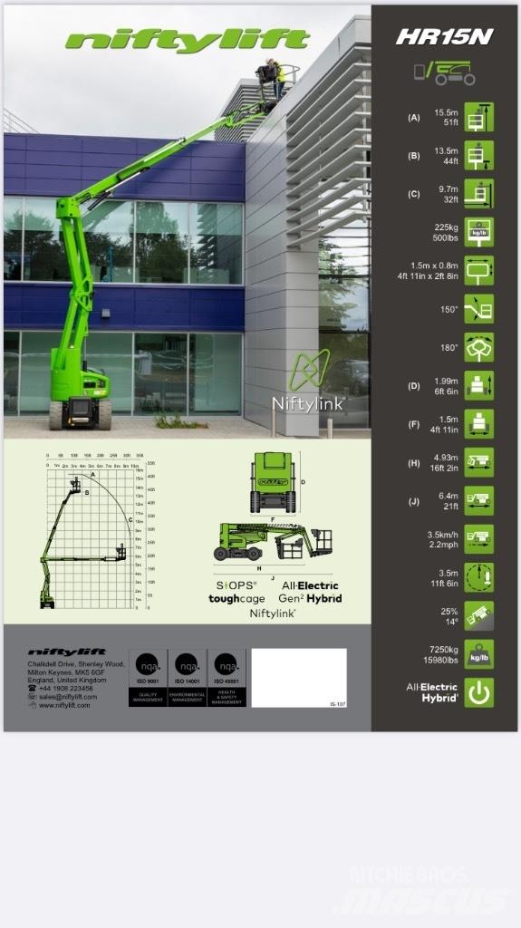 Niftylift HR 15NE 曲臂高空工作平台