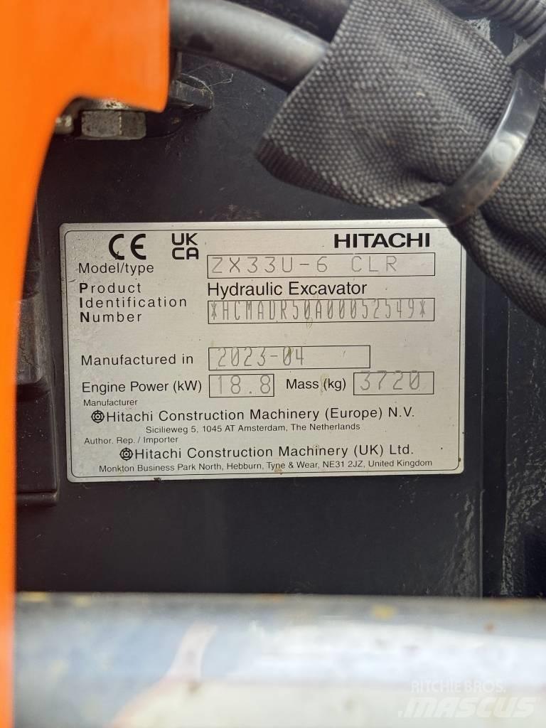 Hitachi ZX 33 U-6 小型挖掘机