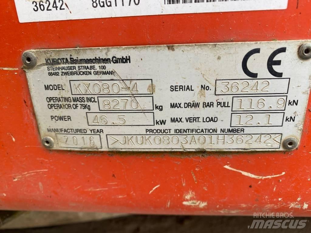Kubota KX 080-4 中型挖掘机