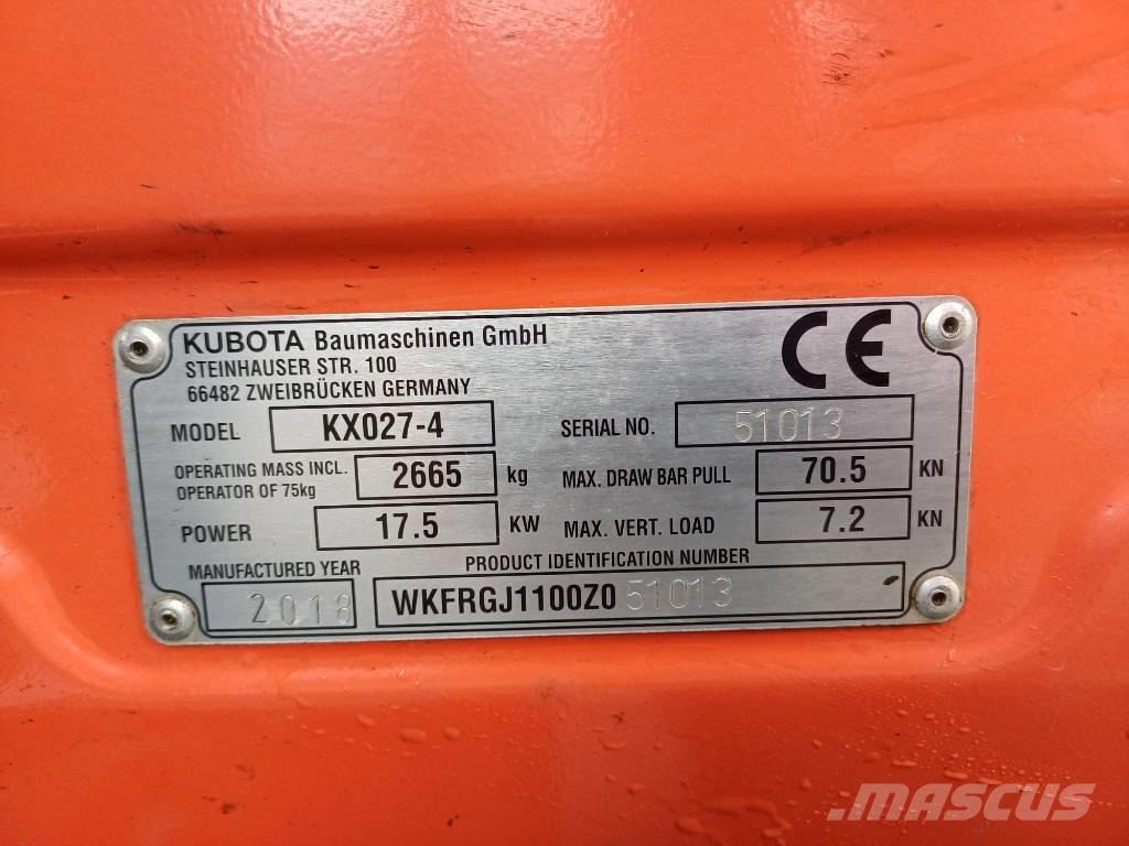 Kubota KX027-4 小型挖掘机
