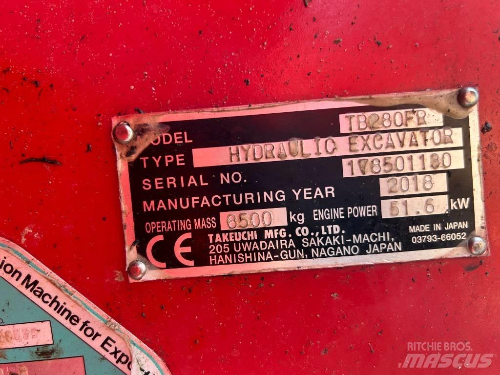 Takeuchi TB280FR 中型挖掘机