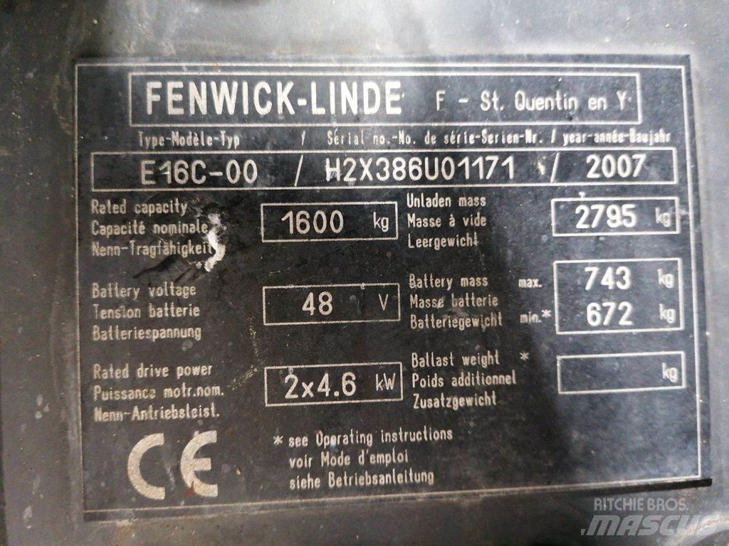 Linde E16C-00 电动叉车