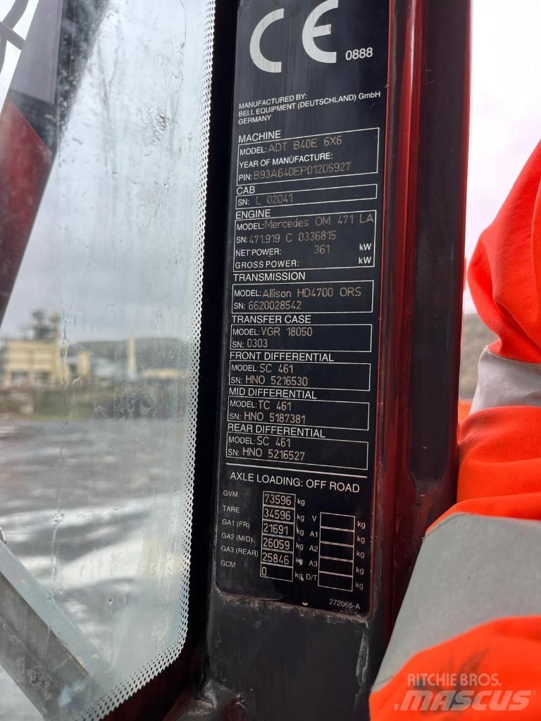 Bell B40 6x6 铰接式自卸车
