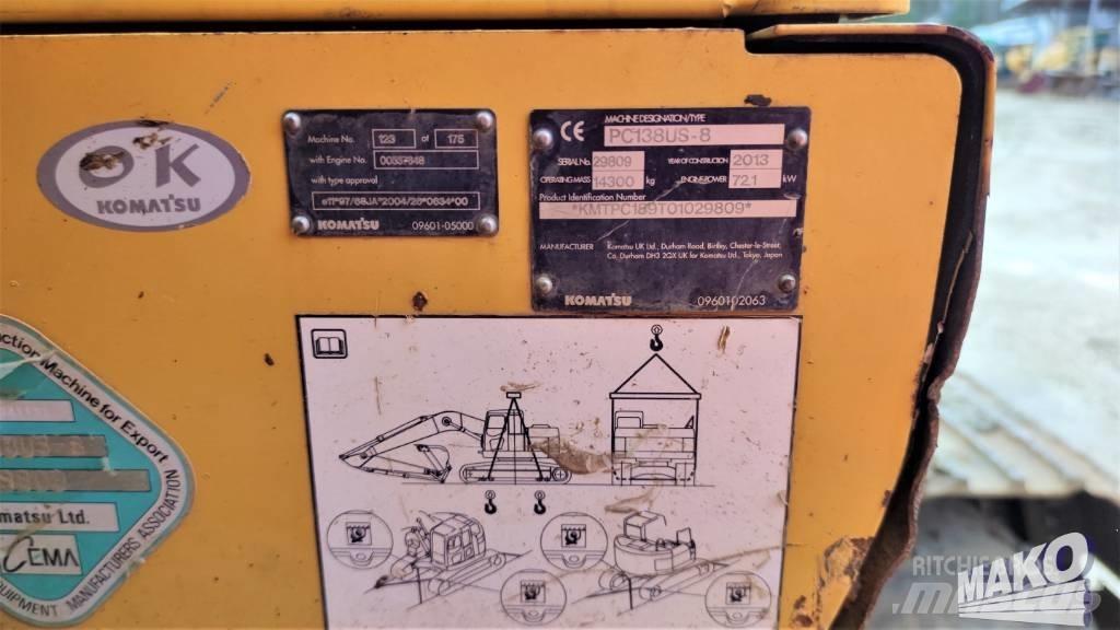 Komatsu PC 138 US-8 履带挖掘机