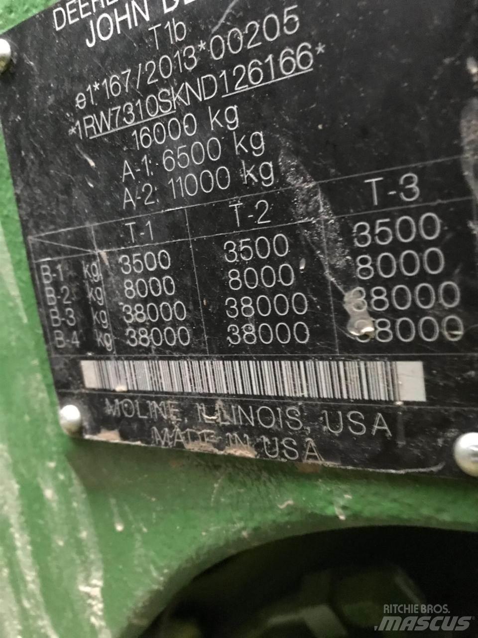 John Deere 7R 310 拖拉机/农用车