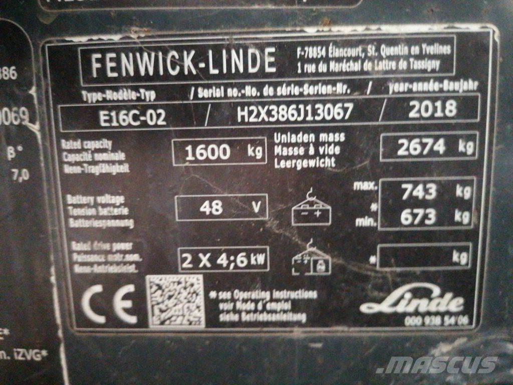 Linde E16C 电动叉车