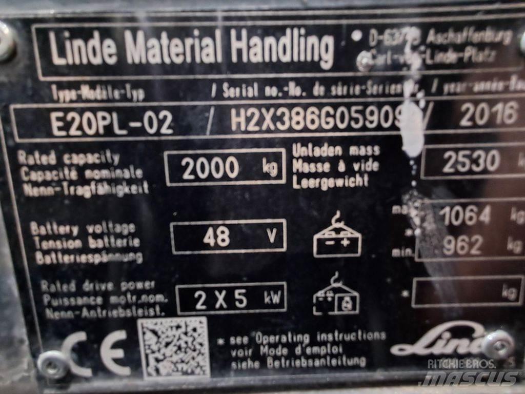 Linde E20PL-02 电动叉车