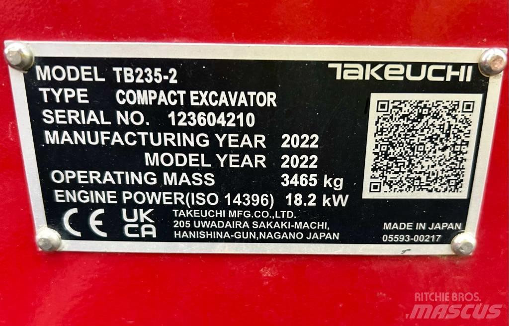 Takeuchi TB 235-2 V3 小型挖掘机