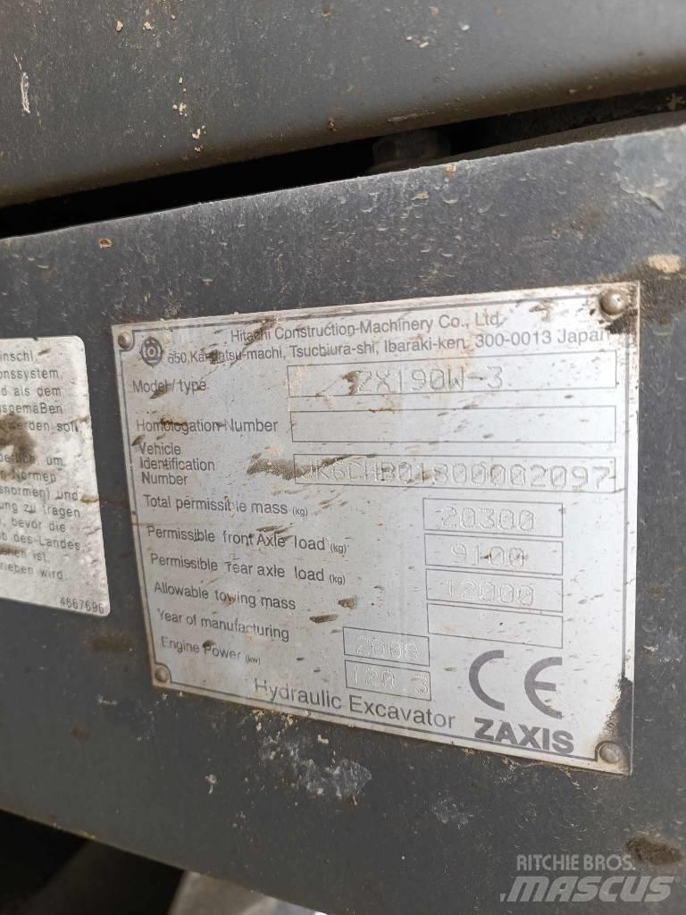 Hitachi ZX 190 W-3 轮式挖掘机