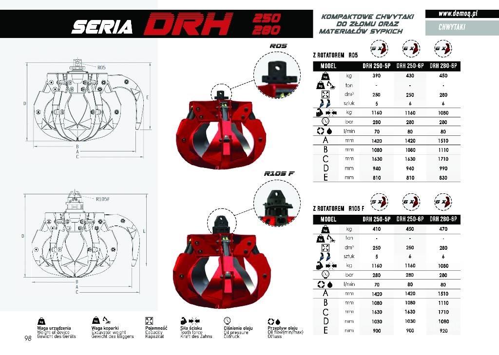  DEMOQ DRH280-6P 抓斗