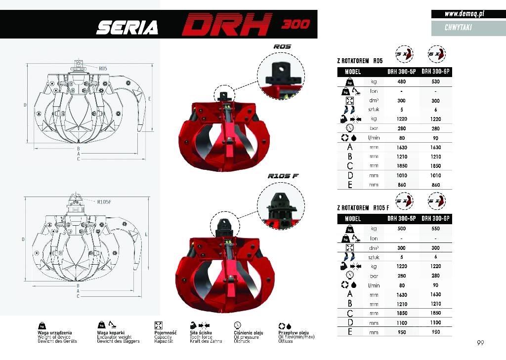  DEMOQ DRH280-6P 抓斗