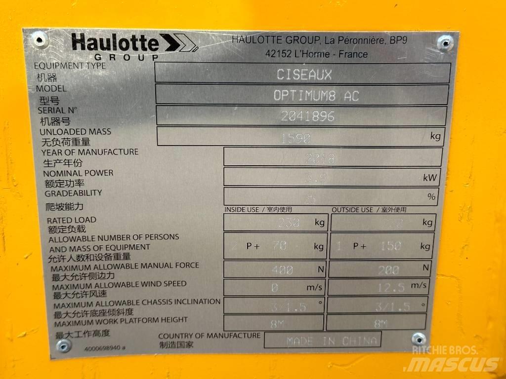 Haulotte OPTIMUM 8 剪叉式升降机