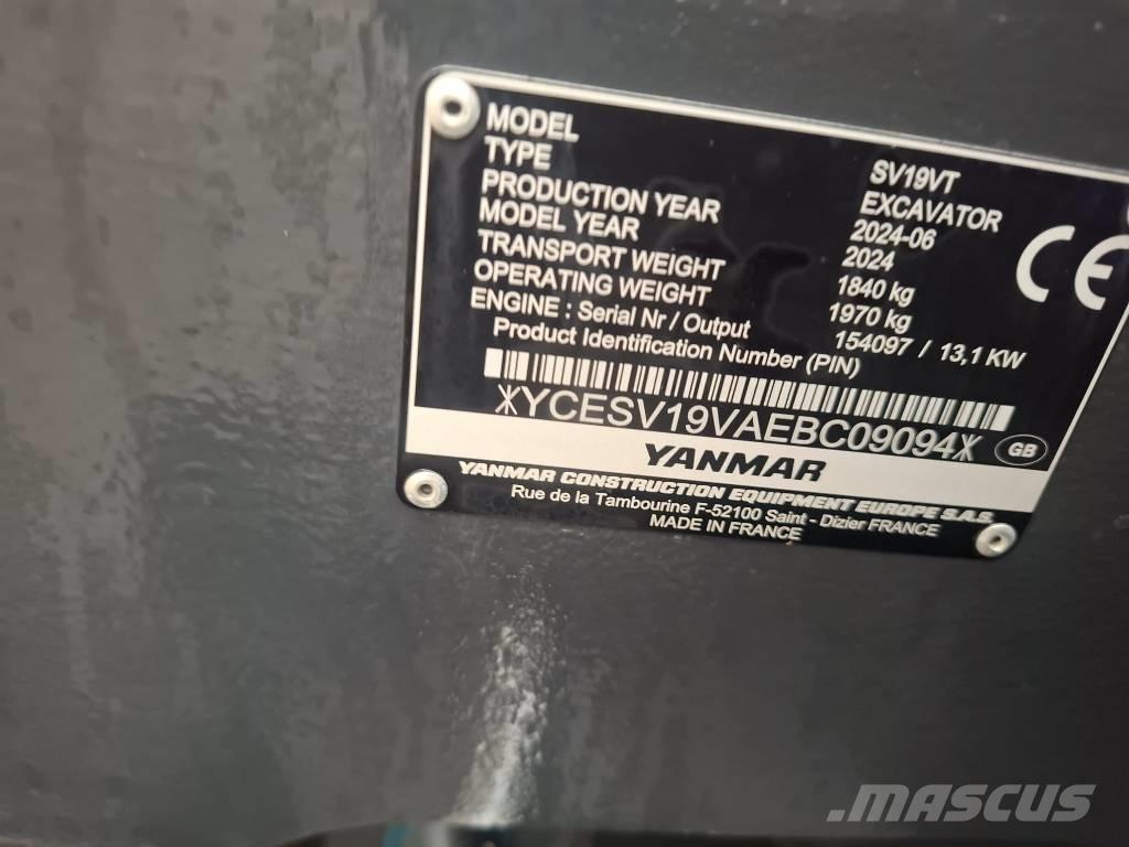 Yanmar SV 19 VT 小型挖掘机