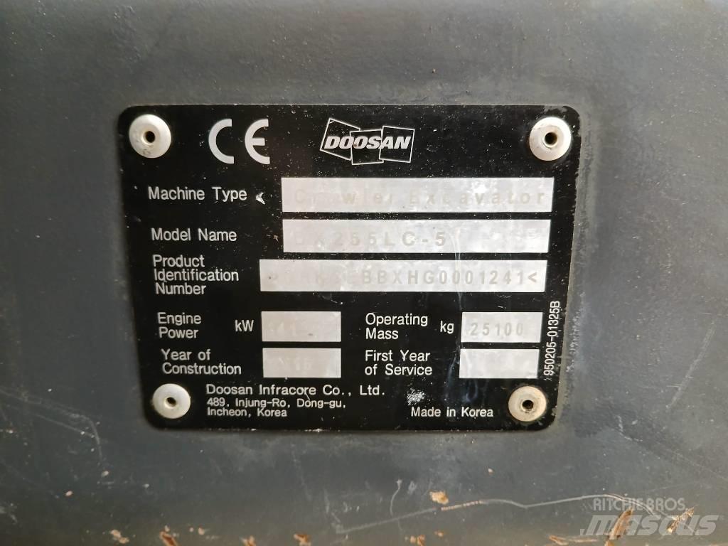 Doosan DX 255 LC 履带挖掘机