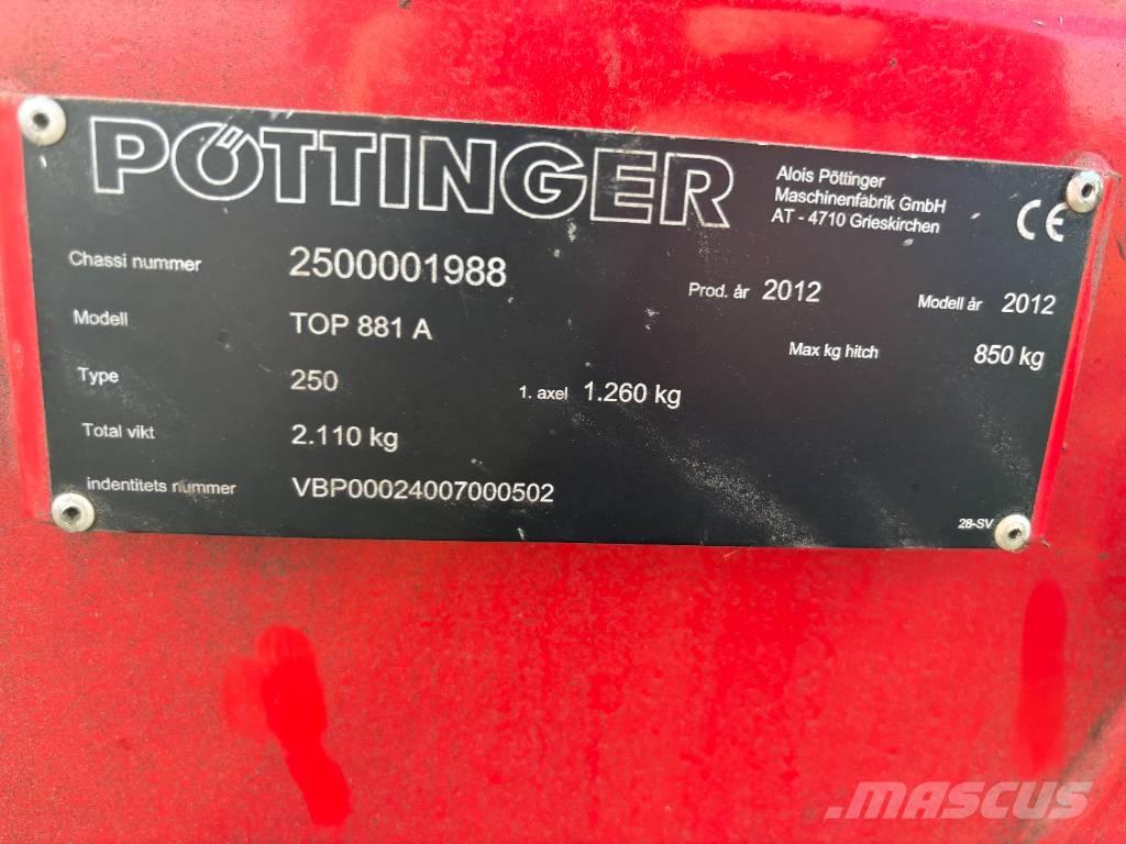 Pöttinger Top 881A 料堆整形机