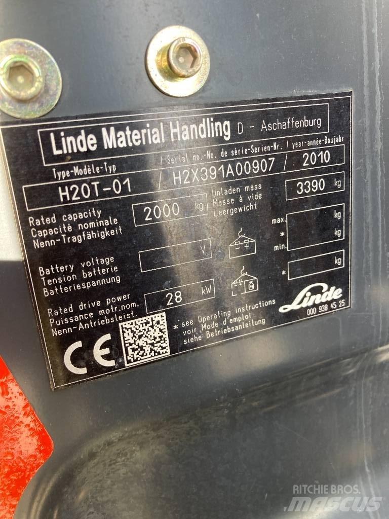Linde H20T/391 天然气叉车