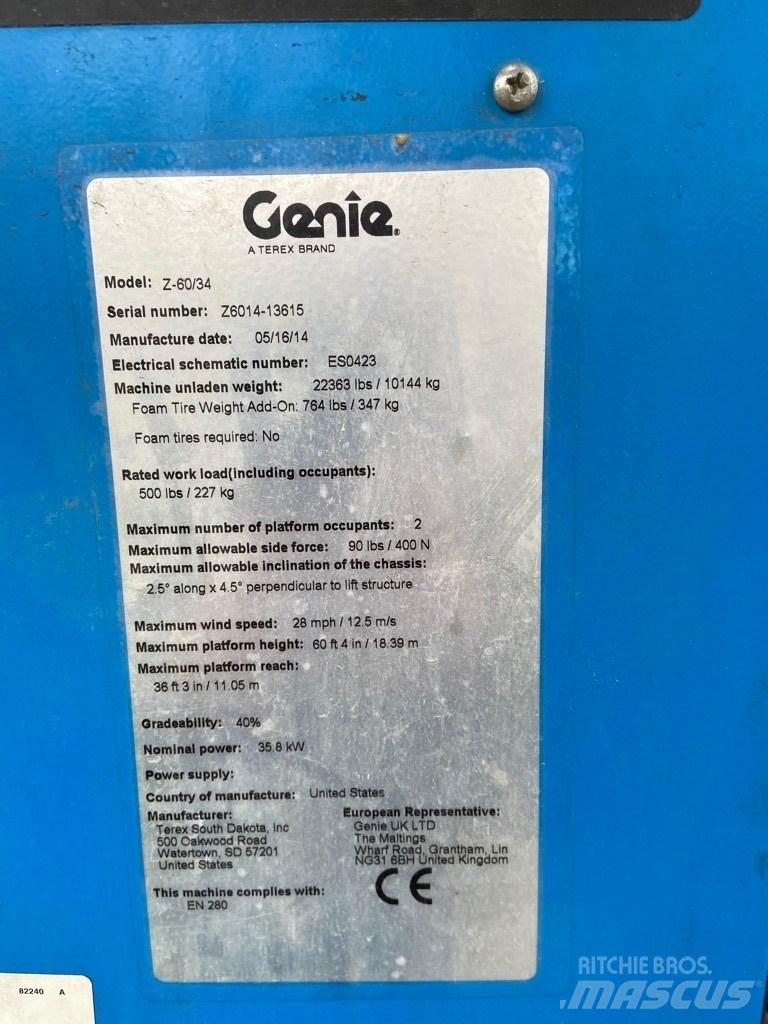 Genie Z 60/34 RT 曲臂高空工作平台