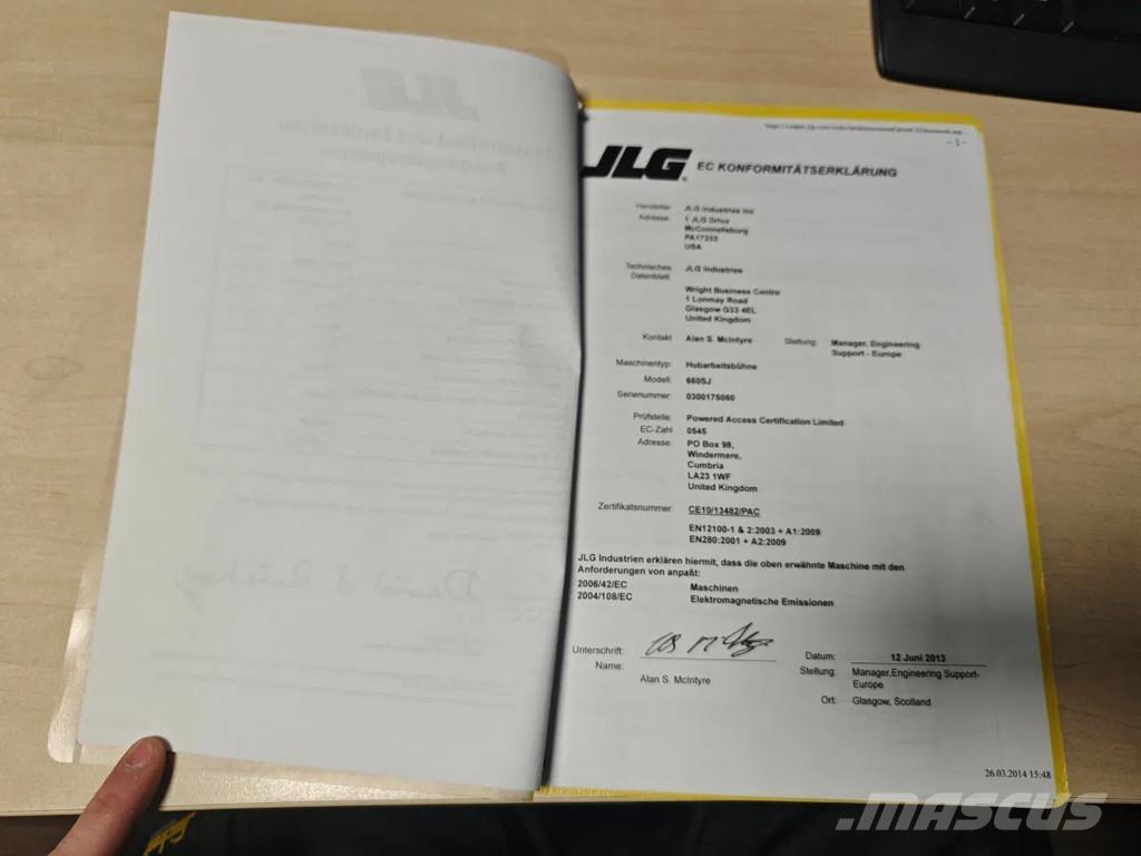 JLG 660 SJ 直臂高空工作平台