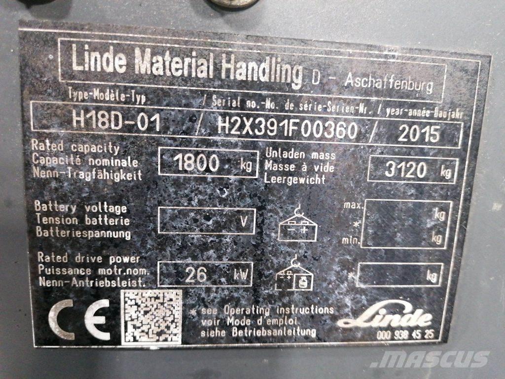 Linde H18D-01 天然气叉车