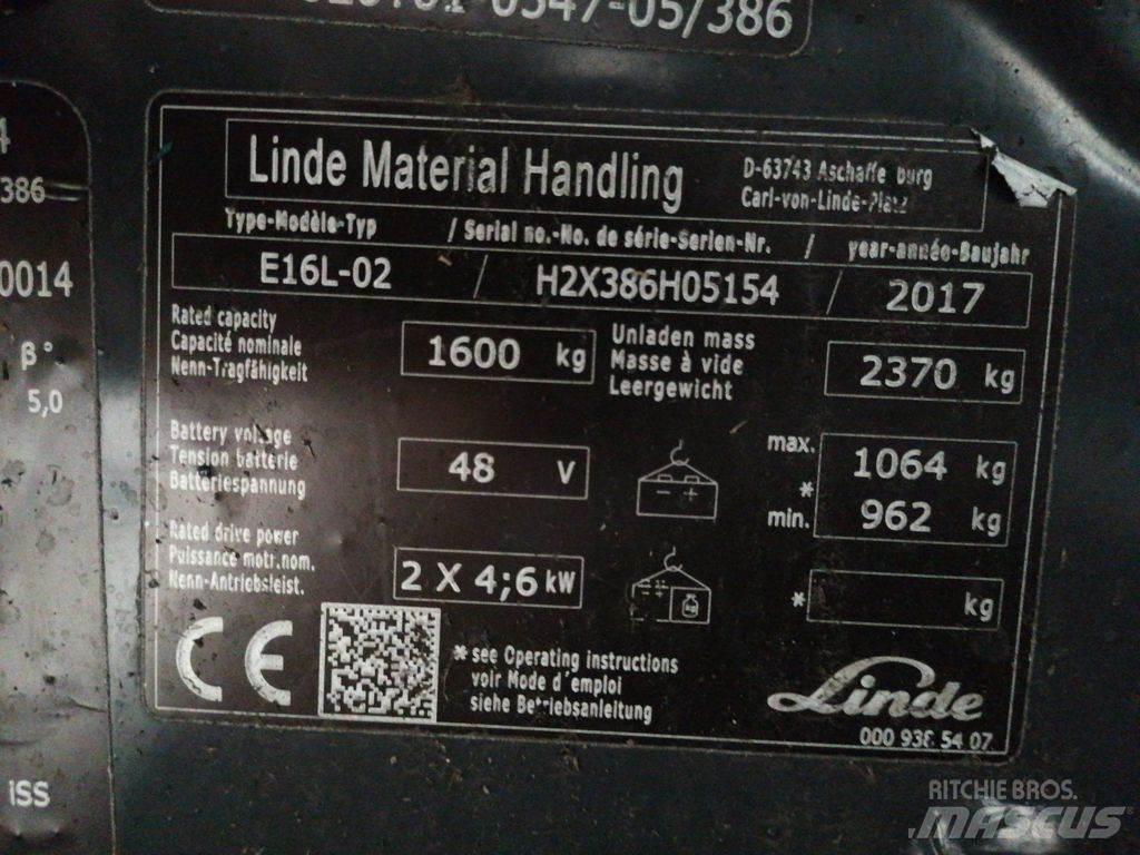 Linde E16L-02 电动叉车