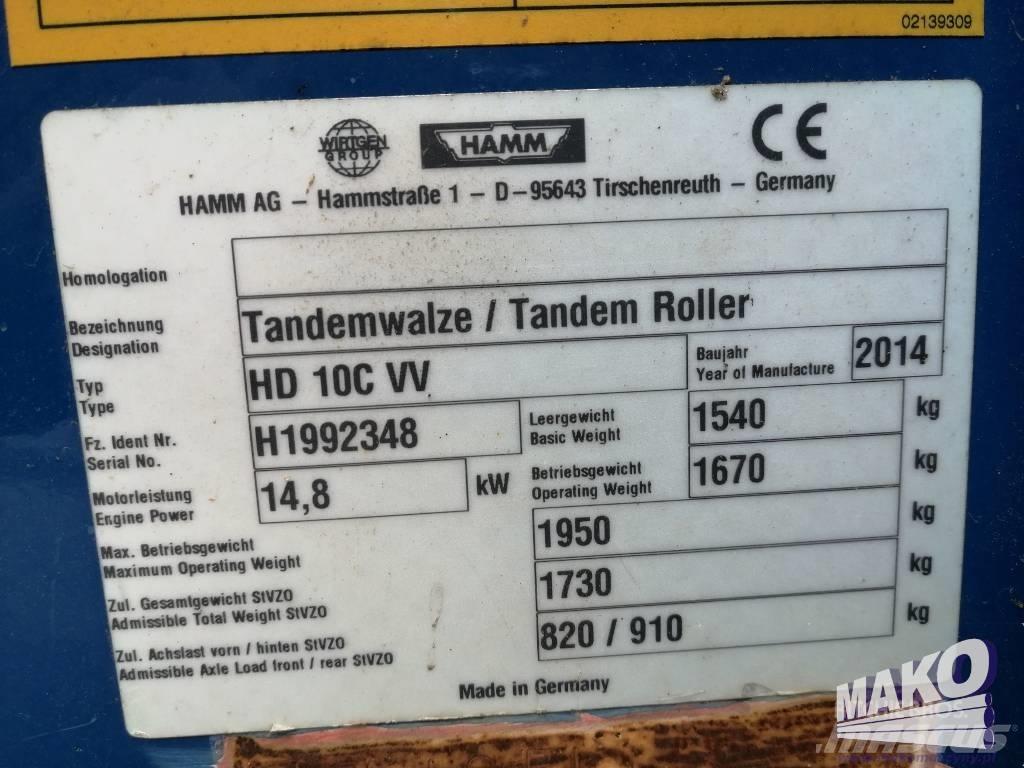 Hamm HD 10 C VV 双轮压路机