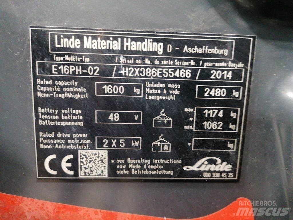 Linde E16PH-02 电动叉车