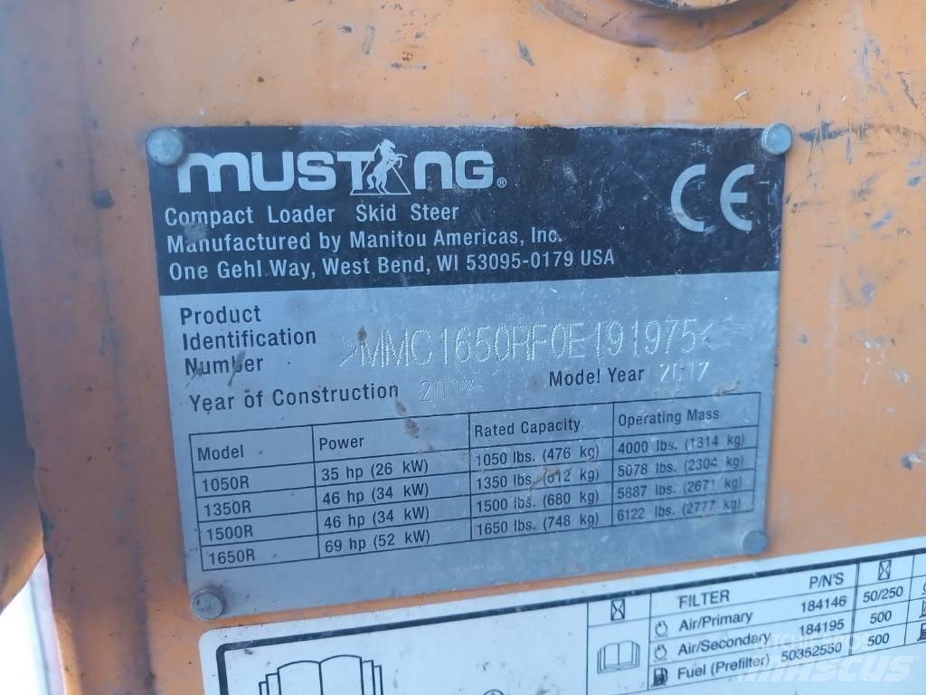 Mustang 1650 R 滑移装载机