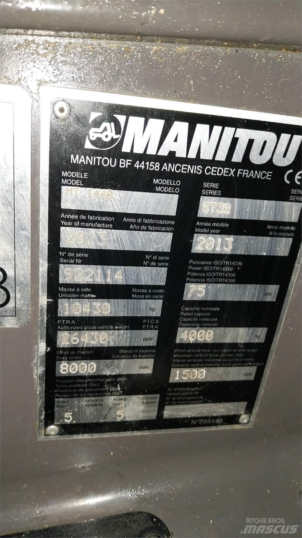Manitou MT1440 伸缩臂叉装车|叉装车
