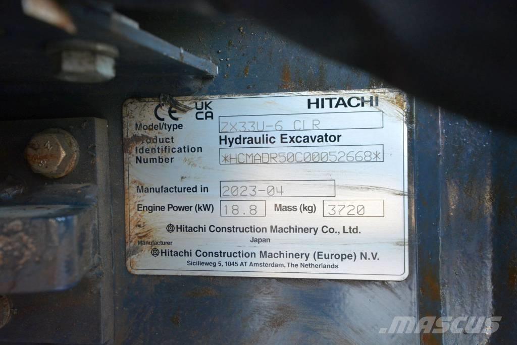 Hitachi ZX 33 U-6 小型挖掘机