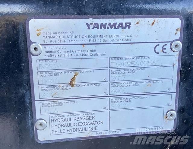 Yanmar B95W 轮式挖掘机