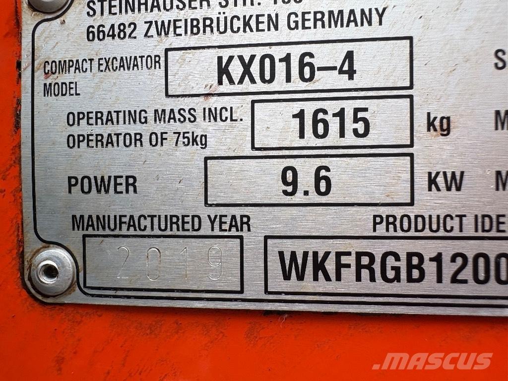 Kubota KX 016-4 小型挖掘机