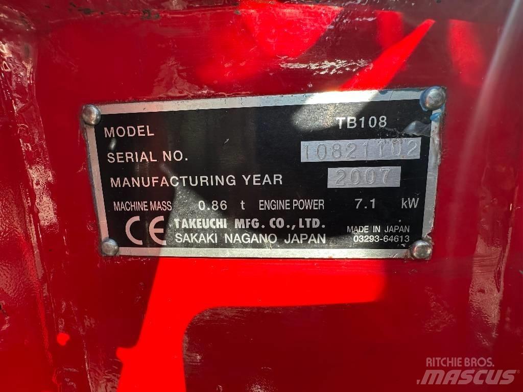 Takeuchi TB 108 小型挖掘机