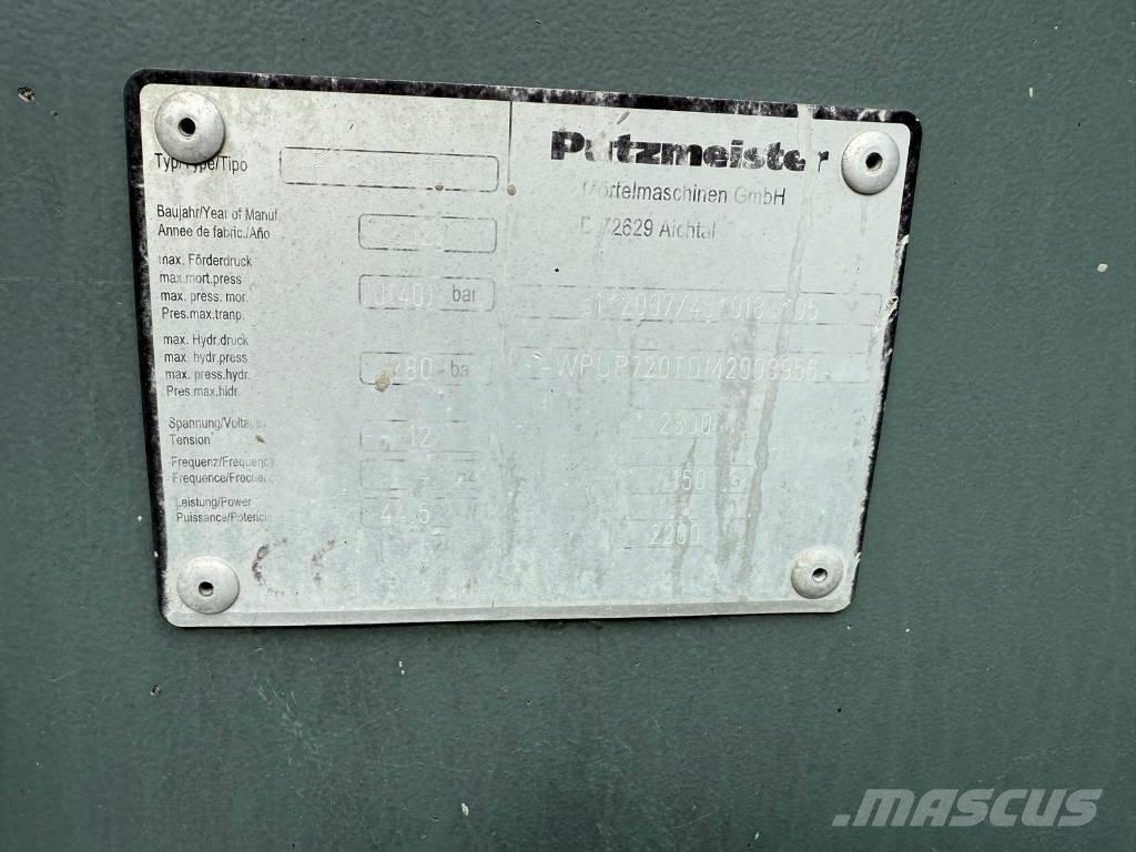 Putzmeister P 720 TD 混凝土输送泵|布料机