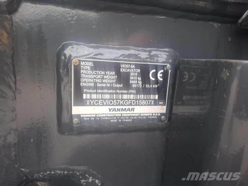 Yanmar vio 57-6A 小型挖掘机