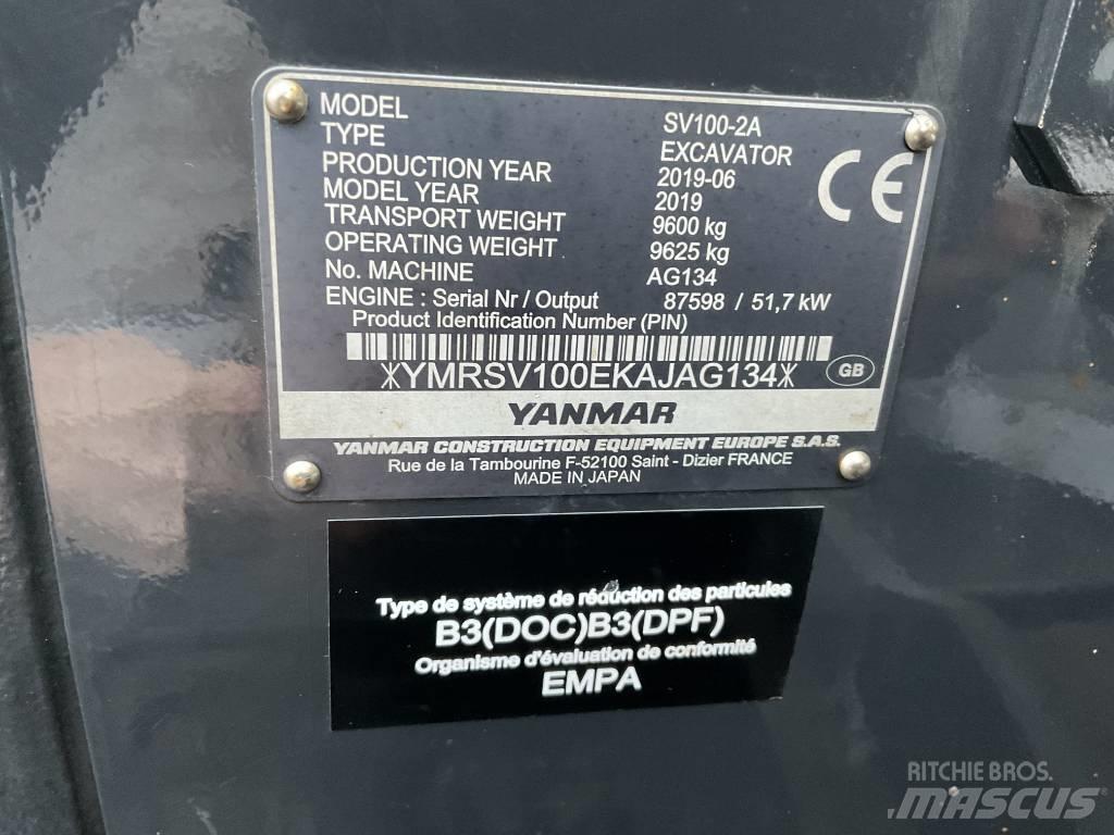 Yanmar SV100-2A 中型挖掘机