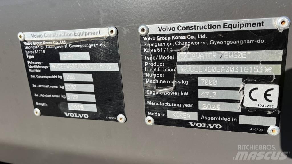 Volvo EW60E 轮式挖掘机