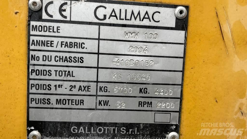 Gallmac WMW 100 轮式挖掘机