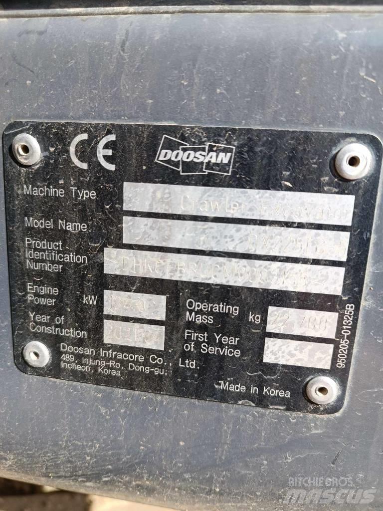 Doosan DX 225 LC-5 履带挖掘机