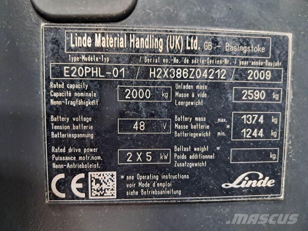 Linde E20PHL-01 电动叉车