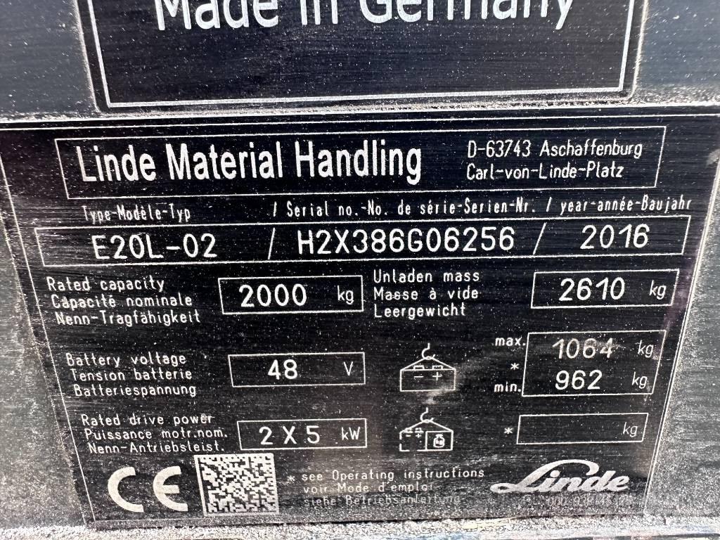 Linde E20L-02 电动叉车