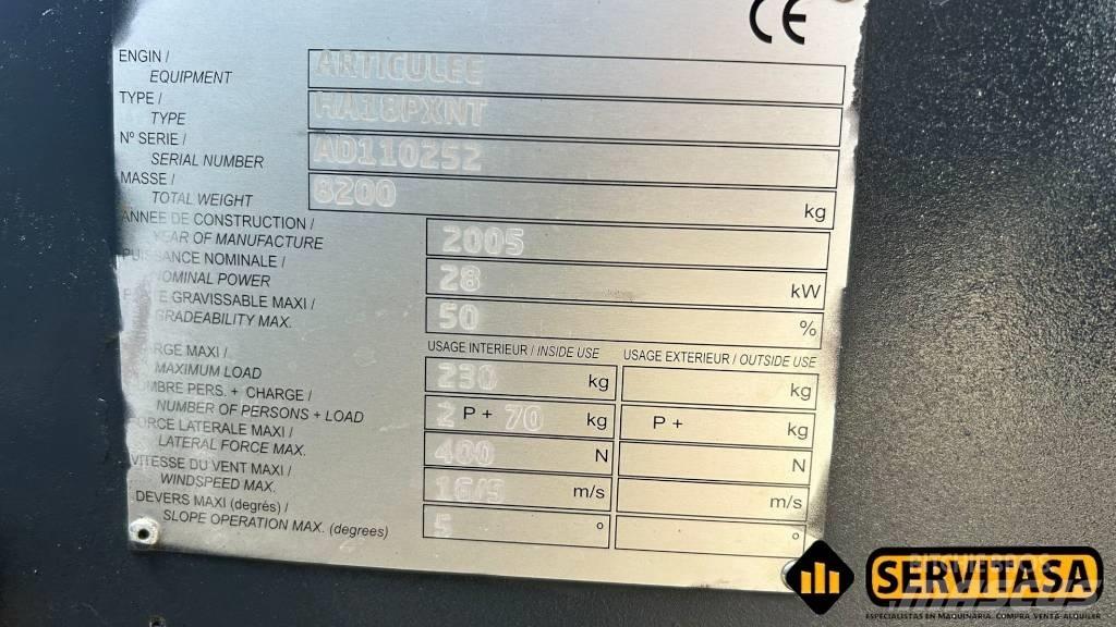 Haulotte HA 18 PX NT 曲臂高空工作平台