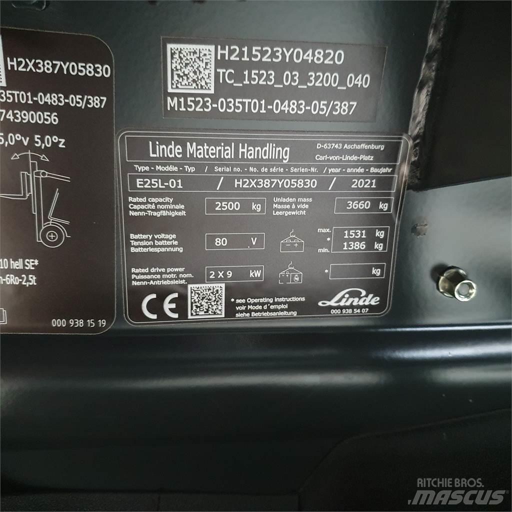 Linde E25L 电动叉车