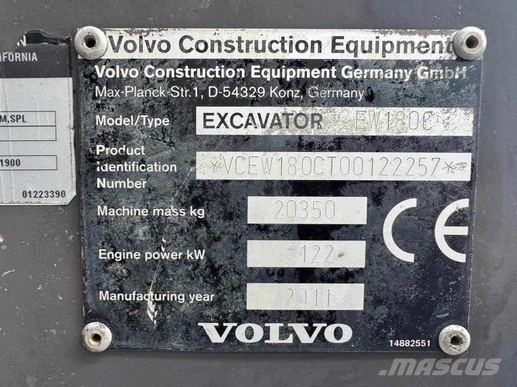 Volvo EW180C 轮式挖掘机