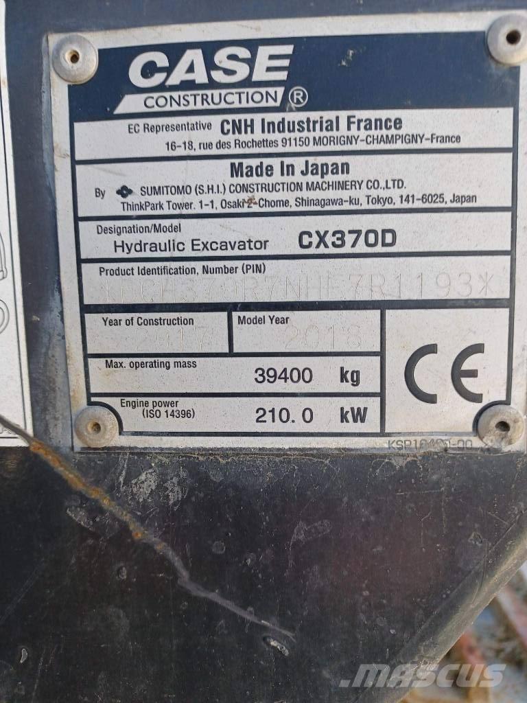 CASE CX 370 D 履带挖掘机