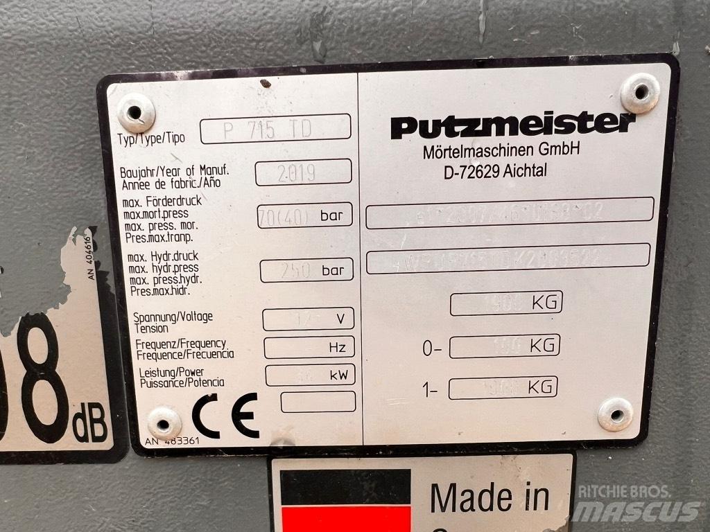 Putzmeister P 715 TD 混凝土输送泵|布料机